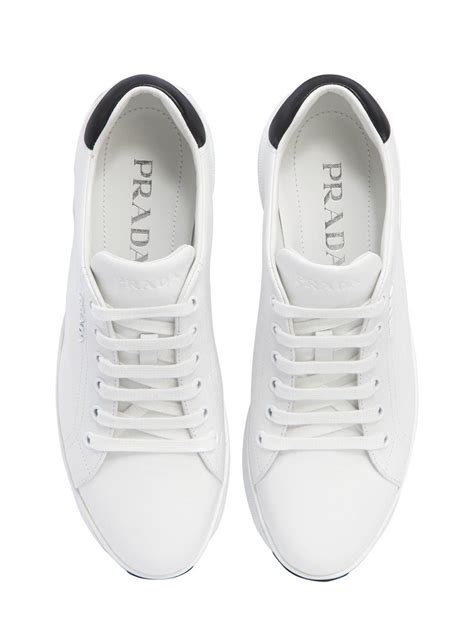 womens prada trainers white|prada white platform sneakers.